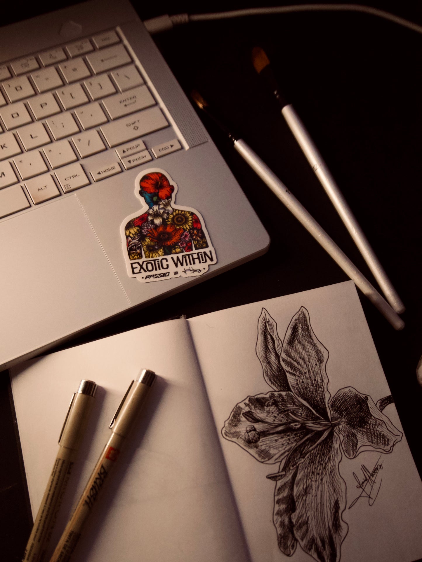 EXOTIC WITHIN FLOWER STICKER