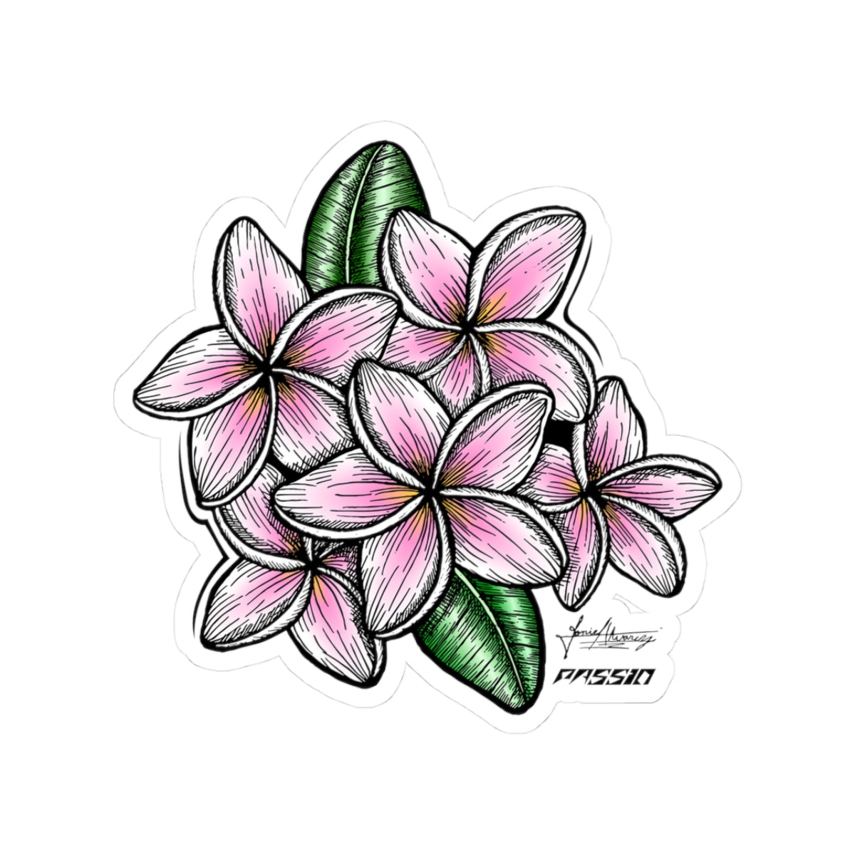 PLUMERIA FLOWERS STICKER