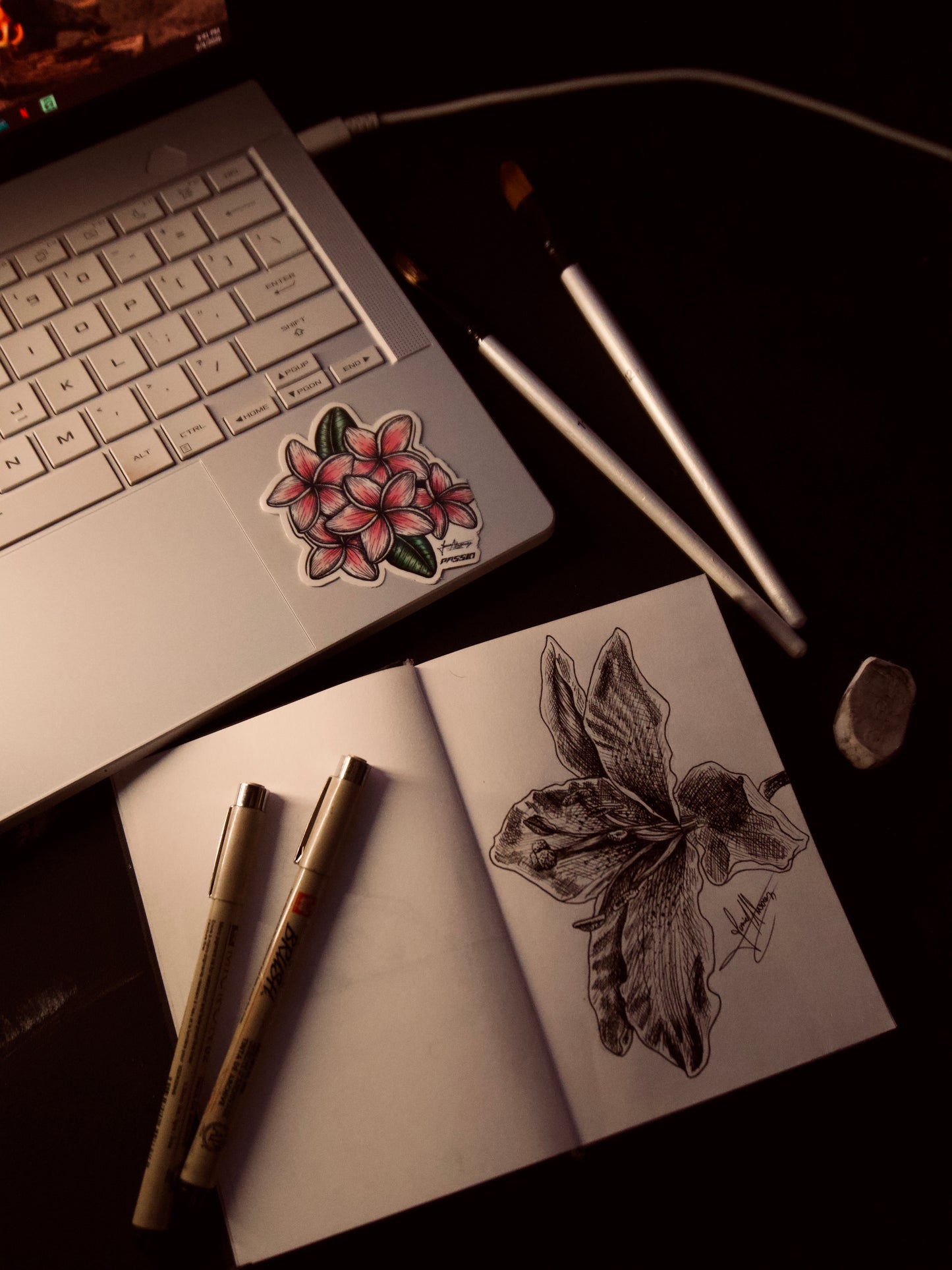 PLUMERIA FLOWERS STICKER