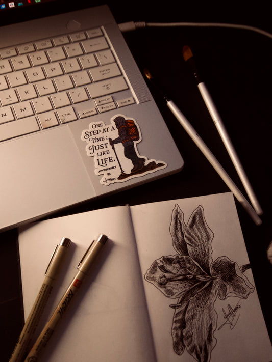 ONE STEP AT A TIME STICKER