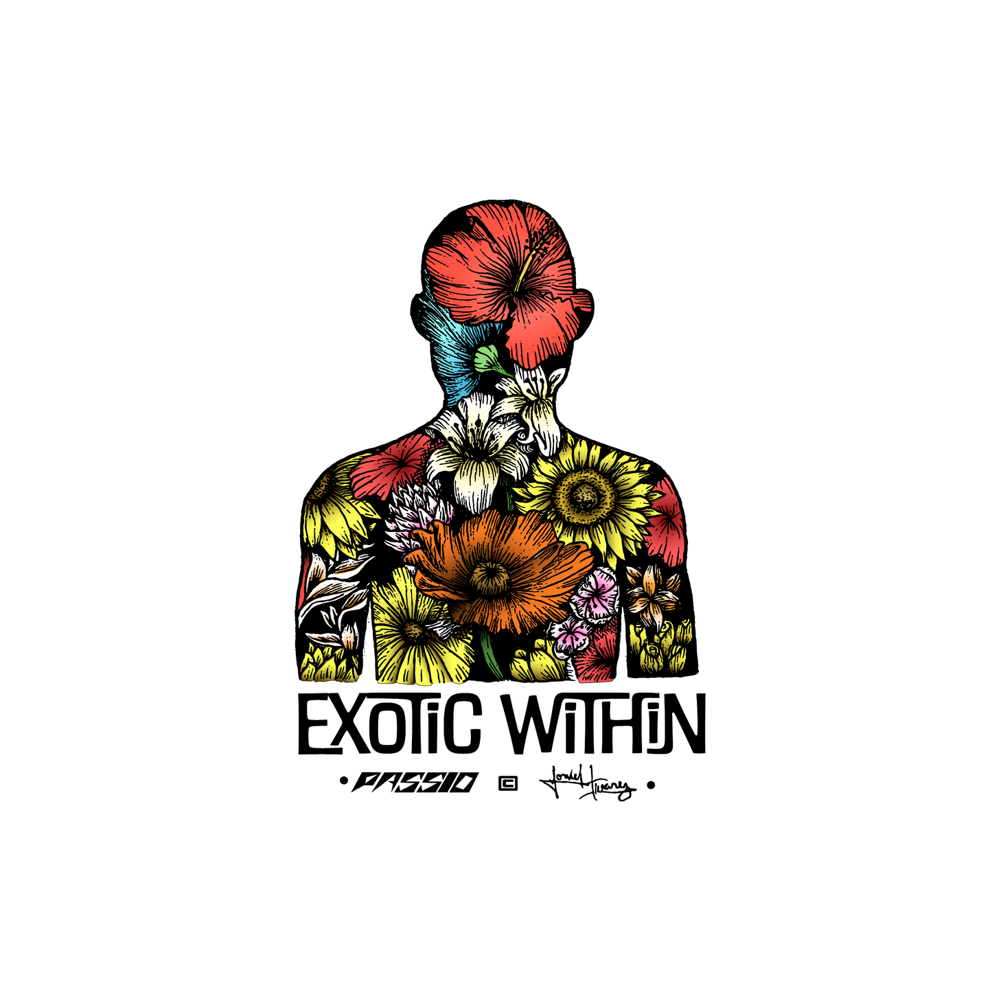 EXOTIC WITHIN FLOWER STICKER