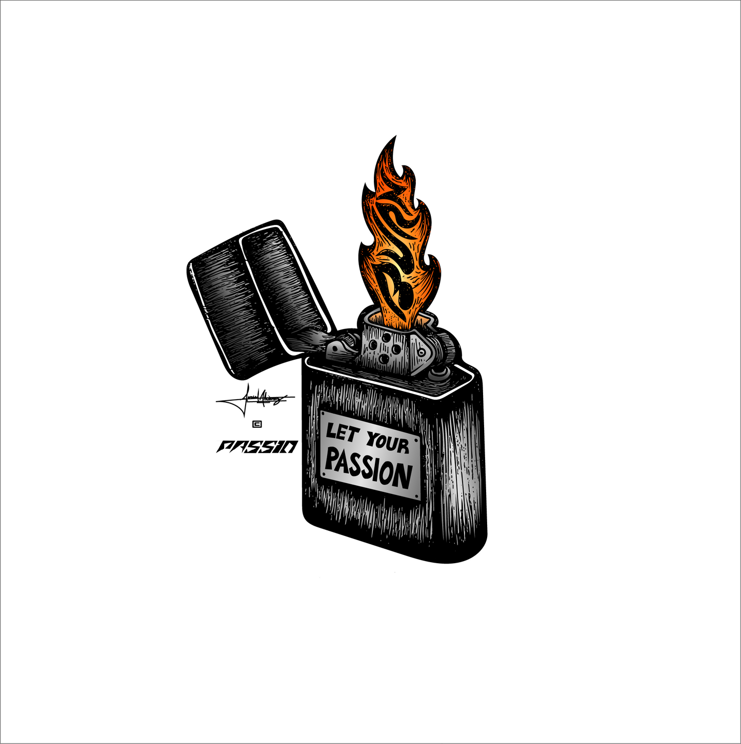 LET YOUR PASSION BURN STICKER
