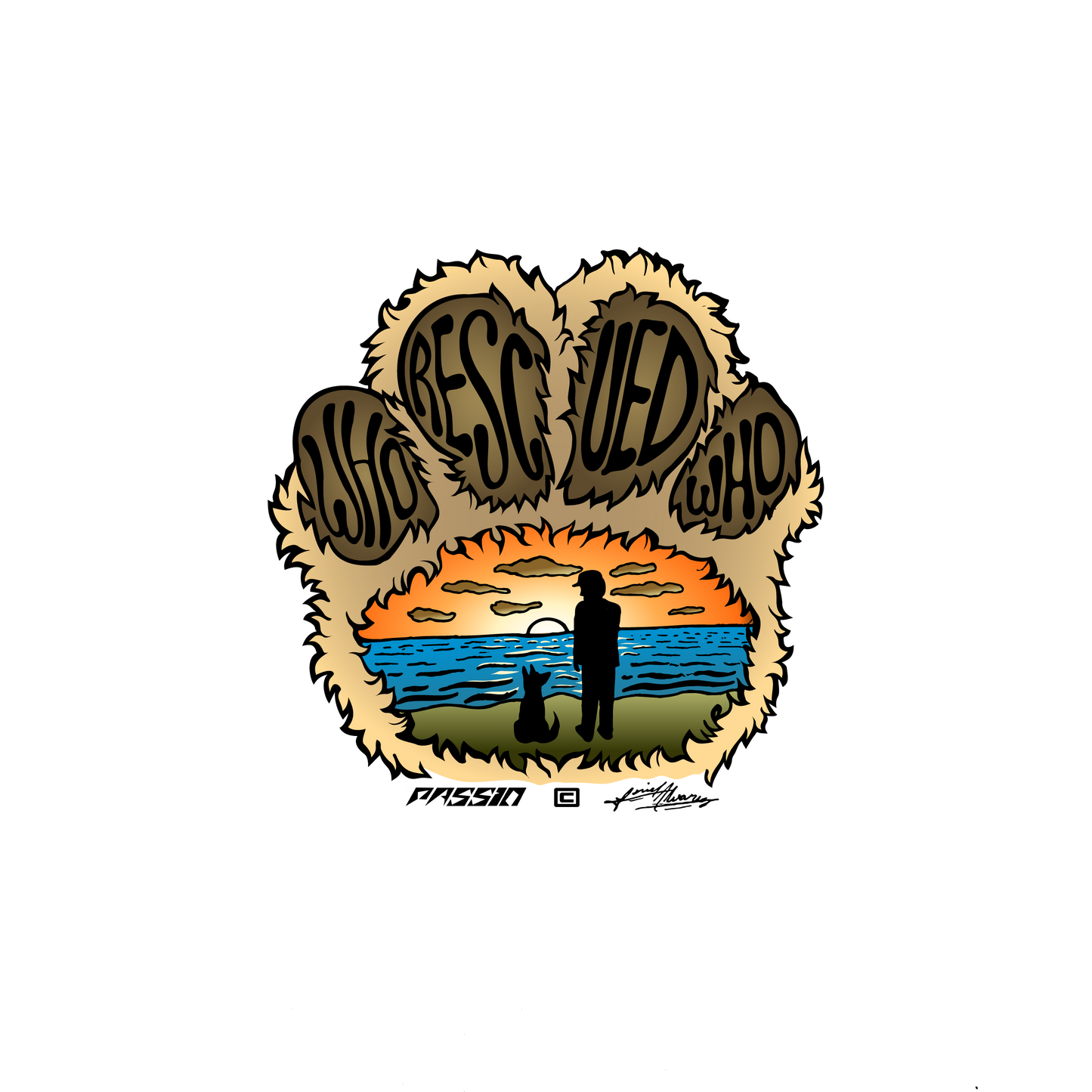 WHO RESCUED WHO STICKER