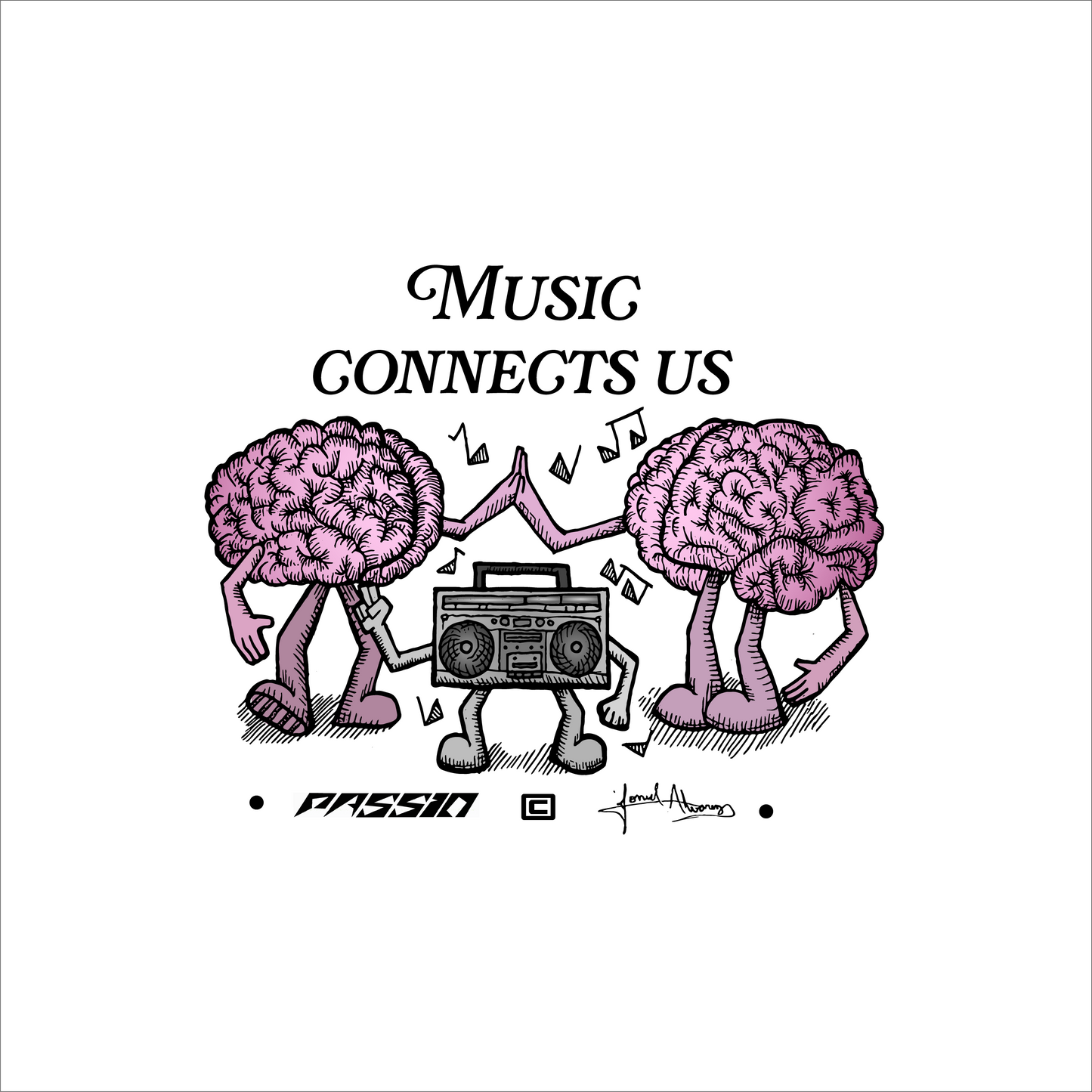 MUSIC CONNECTS US STICKER