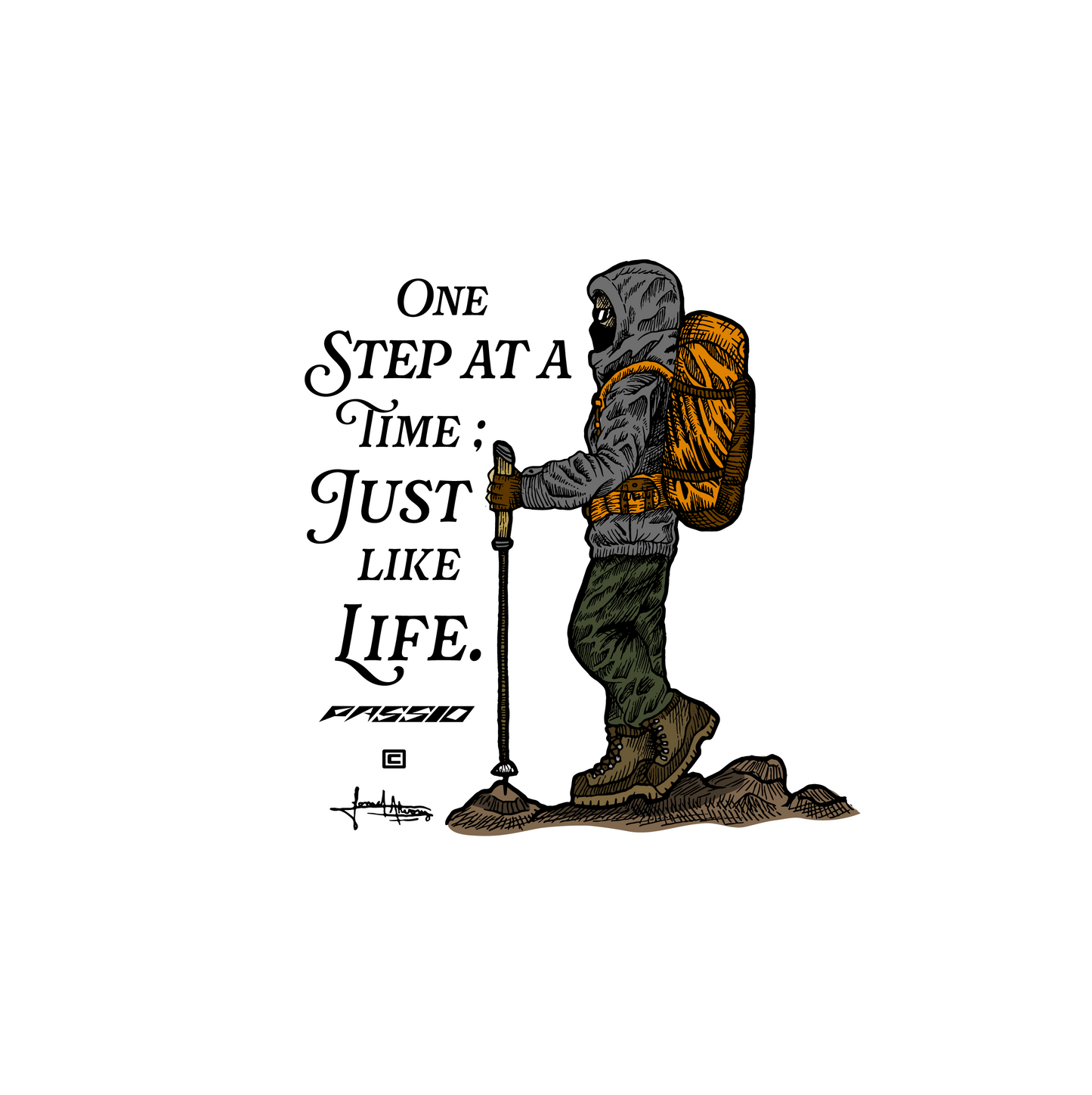 ONE STEP AT A TIME STICKER