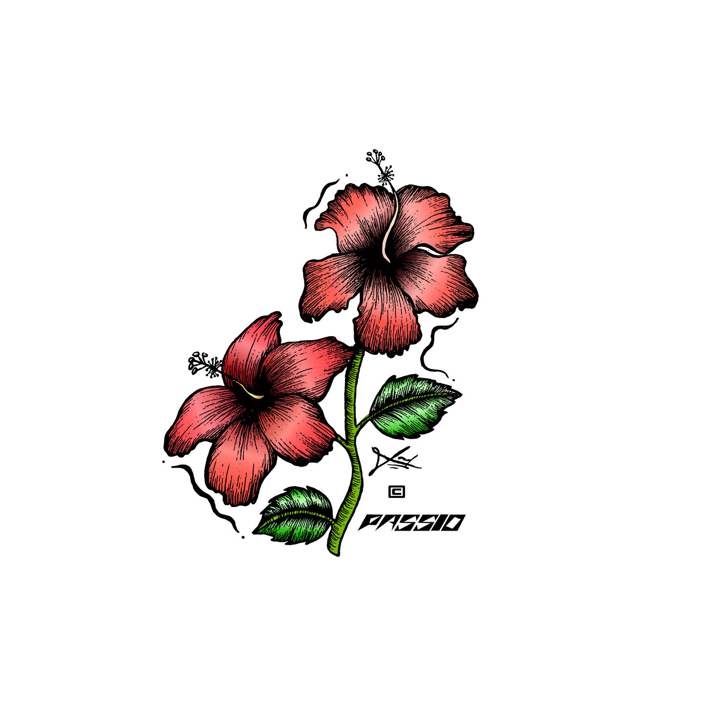 HIBISCUS FLOWERS STICKER